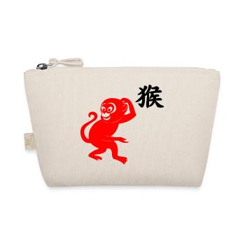 Caractère chinois singe rouge avec image de singe - Trousse biologique - nature - Devant