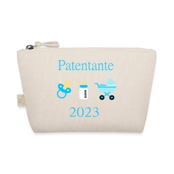 Patentante 2023 Taufe Geburt Junge - Bio-Täschchen - Natur - Vorne