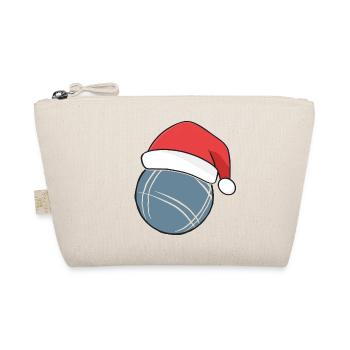 Boule Santa Petanque Outfit für Bouler zum boulen - Bio-Täschchen - Natur - Vorne