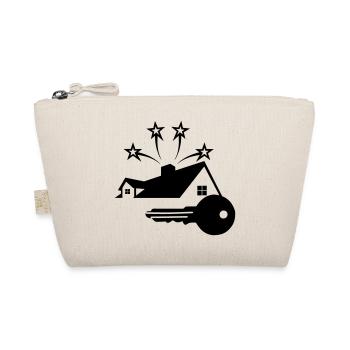 Key for the new house shines with 3 stars - Organic Pouch - nature - Front