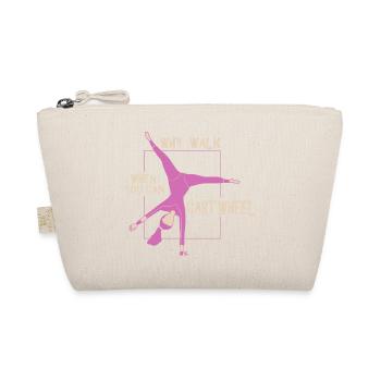 Why Walk When You Can Cartwheel funny wheel stroke - Organic Pouch - nature - Front