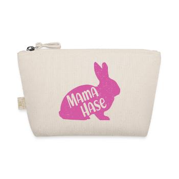 Mama Hase Frohe Ostern Hasenmama Osterhase Mutter - Bio-Täschchen - Natur - Vorne
