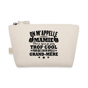Je suis mamie trop cool, Cadeau pour cool mamie - Trousse biologique - nature - Devant
