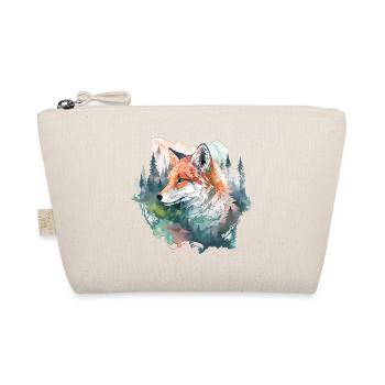 Fox Fox Head Nature Wilderness Forest Trees Mountains - Organic Pouch - nature - Front