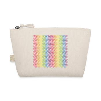 Pride Hearts Rainbow Flag Rainbow - Organic Pouch - nature - Front