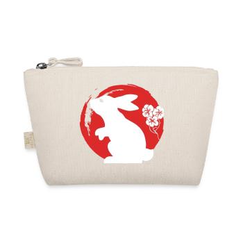 Hase Silhouette Japanisch - Bio-Täschchen - Natur - Vorne
