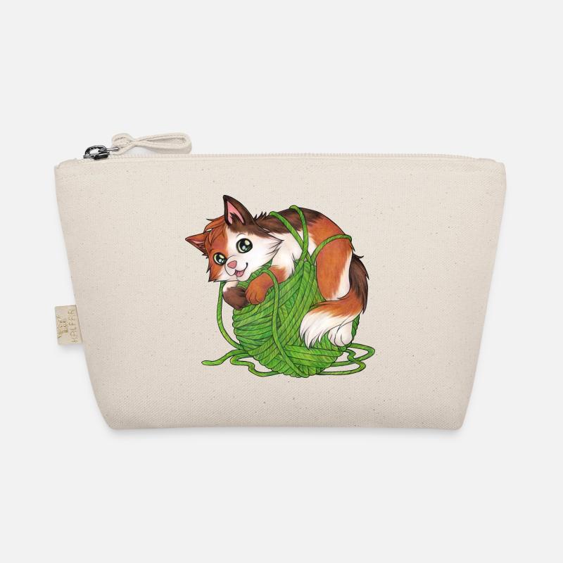 Mietze Mietzekatze, Katze Wolle Geschenk Stricken Bio-Täschchen