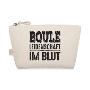 Boule Leidenschaft im Blut Spruch für Bouler - Bio-Täschchen - Natur - Vorne