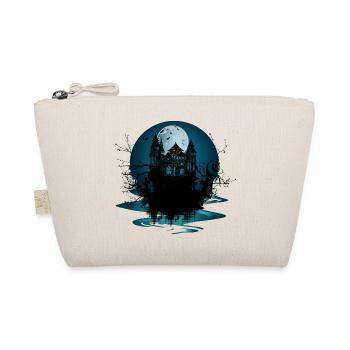 dark castle at night under full moon - Organic Pouch - nature - Front