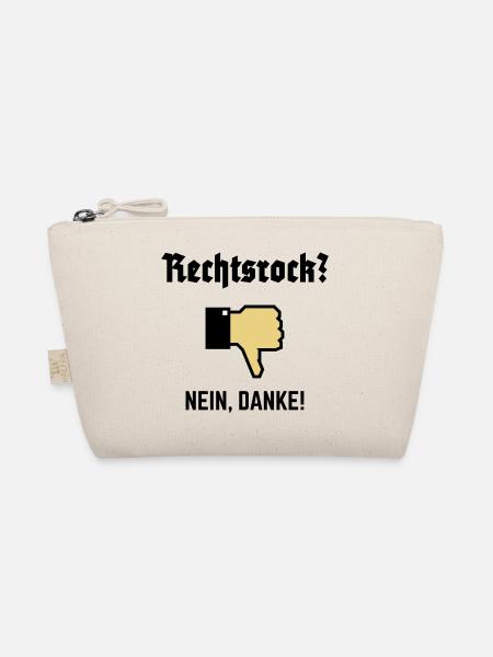 Rechtsrock? Nein, Danke! (Gegen Rechts / P / 3C) - Bio-Täschchen - Natur - Vorne