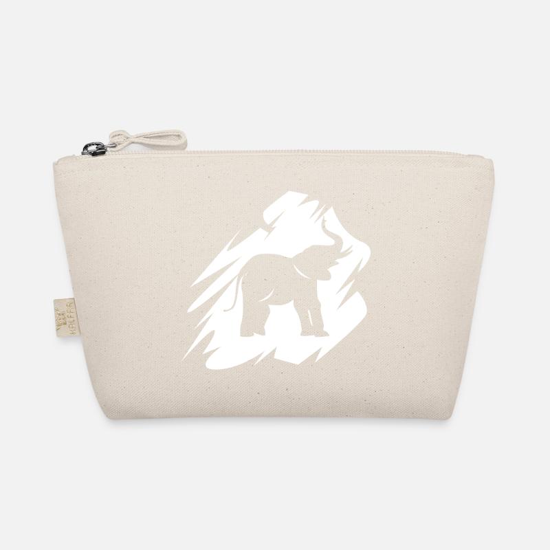 Elefant Pinselstrich Icon Logo Elefanten Symbol - Bio-Täschchen - Natur