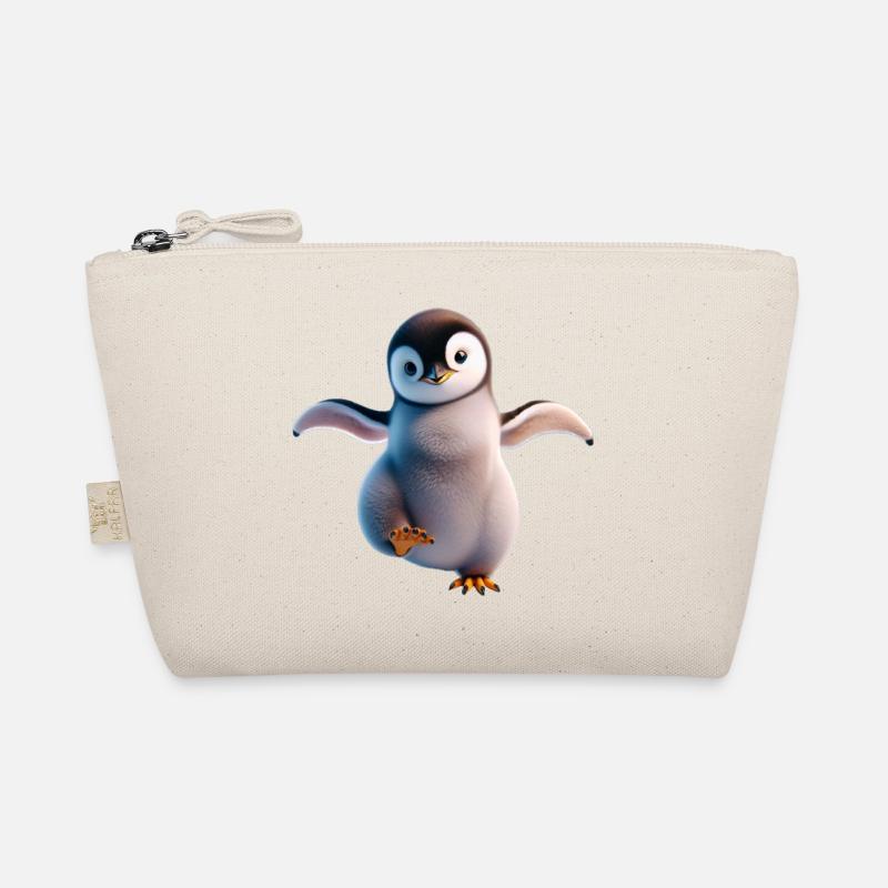 Ein fröhlich tanzender Pinguin Bio-Täschchen