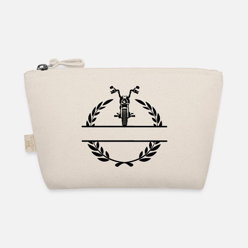 Motorsport chopper motorcycle in laurel wreath Organic Pouch