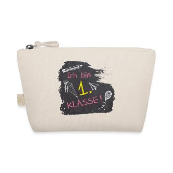 I'm 1st Grade | Blackboard chalk - pink yellow - Organic Pouch - nature - Front