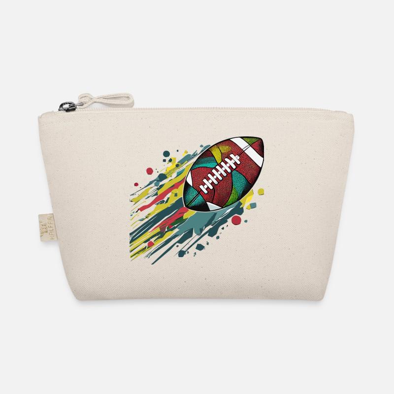 Fußball Soccer Rugby - Bio-Täschchen - Natur