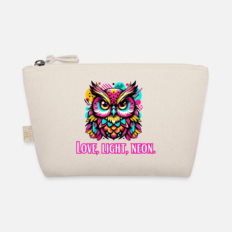 Love, Light, Neon Owl Organic Pouch
