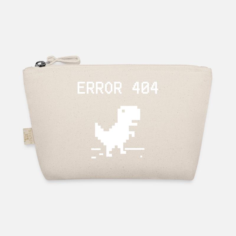 Pixel Dino 404 Error Tee Organic Pouch
