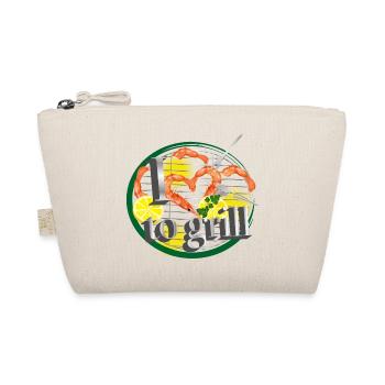 A barbecue with lemons and prawns in the shape of a heart - Organic Pouch - nature - Front