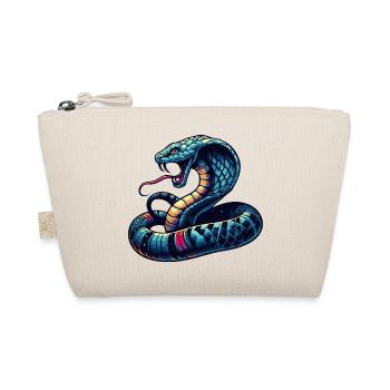dynamic and colorful Cobra snake motif - Organic Pouch - nature - Front