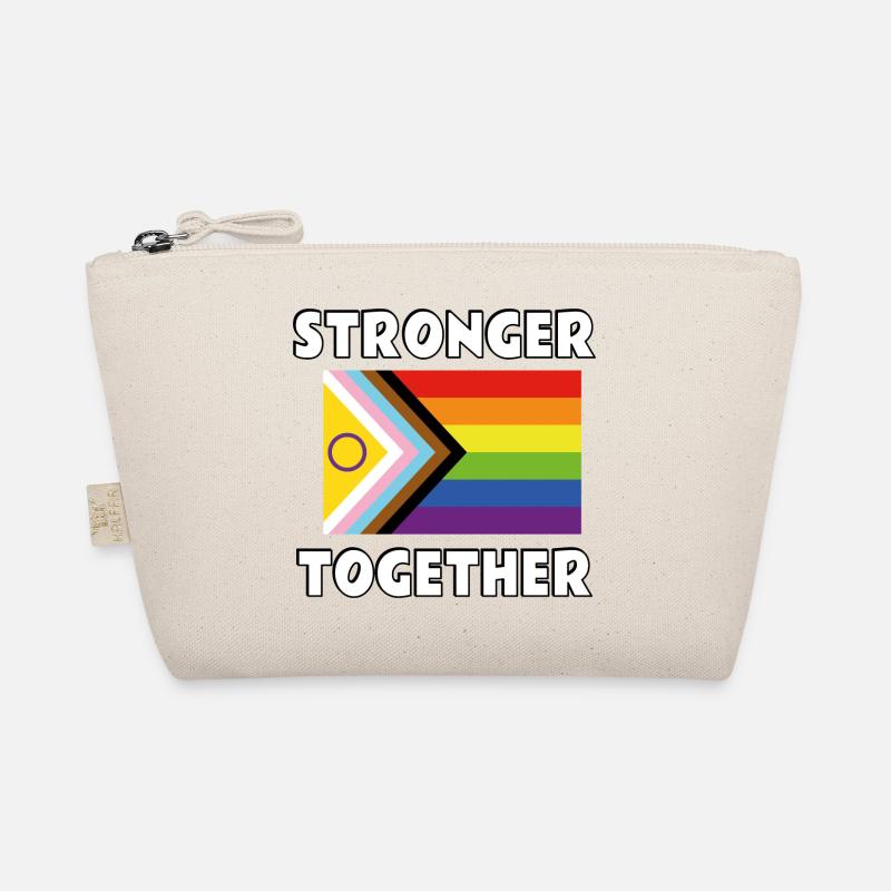 Stronger together inclusive queer pride flag Organic Pouch