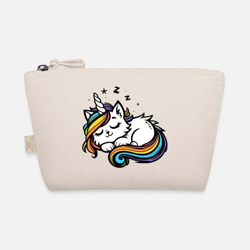 Sleeping Unicorn Cat (colorful) Organic Pouch