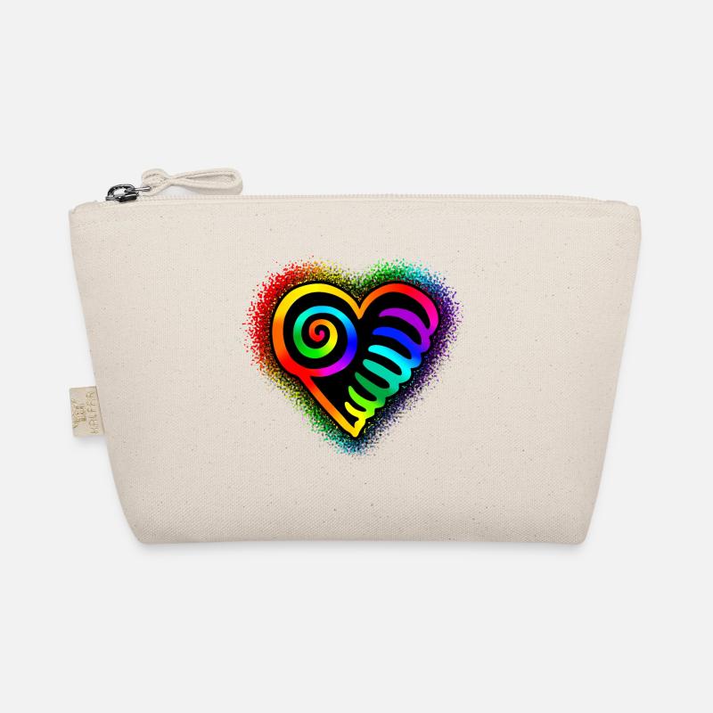 Herz Regenbogenfarben bunt Bio-Täschchen