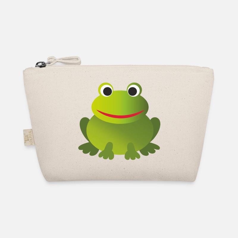 Funny Green Frog - Customizable Organic Pouch