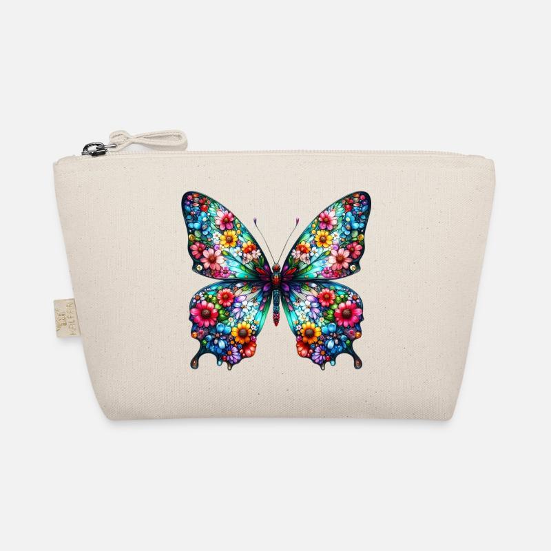 Papillon décoré de fleurs Trousse biologique