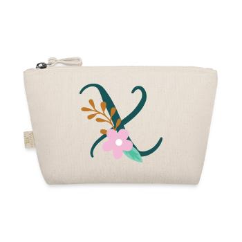 Elégante lettre 'X' avec des fleurs - Trousse biologique - nature - Devant