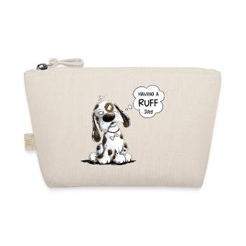 Nö Hund Spruch Having A Ruff Day - Bio-Täschchen - Natur - Vorne