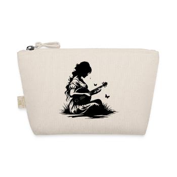 Banjo Girl Drawing - Organic Pouch - nature - Front