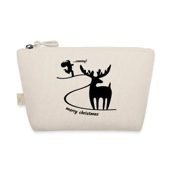 Waiting reindeer in the snow - Organic Pouch - nature - Front