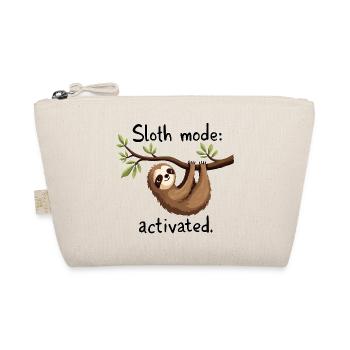 Sloth Mode Activated: Hanging Sloth Art - Organic Pouch - nature - Front