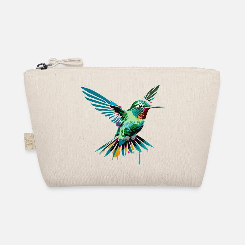 faszinierende Schönheit eines Kolibris als Graffit Bio-Täschchen