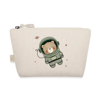 Cute Astronaut Bear in Space - Organic Pouch - nature - Front