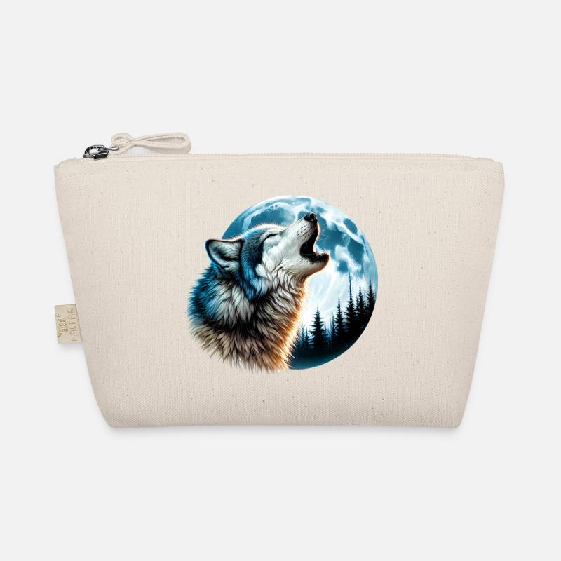 Wolf - Bio-Täschchen - Natur