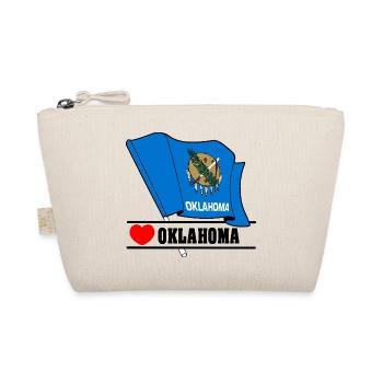 Flag Oklahoma heart OKLAHOMA - Organic Pouch - nature - Front