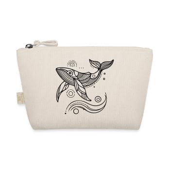 Spirit of the Ocean – Geometric Zen Whale - Organic Pouch - nature - Front