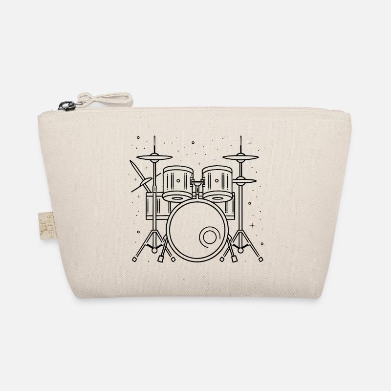 Drum Set Drawing Organic Pouch