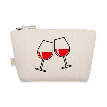 2 Red Wine Glasses (Cheers / Bulbous / Closed 2C) - Organic Pouch - nature - Front