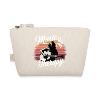 Music is My Therapy clef music fans and - Organic Pouch - nature - Front