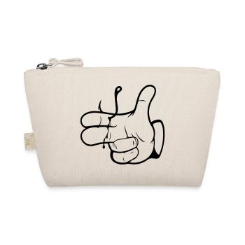 Peow Peow - Anglerhand - Nokidding-Fishing - Organic Pouch - nature - Front