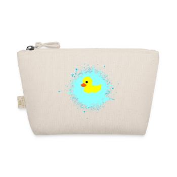 Canard jaune sur éclaboussure bleue - Trousse biologique - nature - Devant
