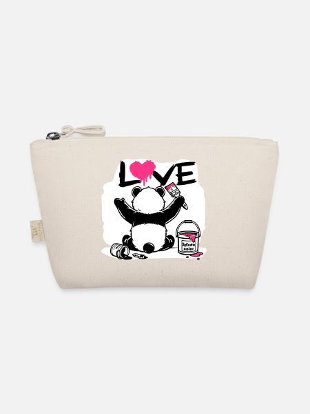 Panda Loveur - Love Painter - Organic Pouch - nature - Front