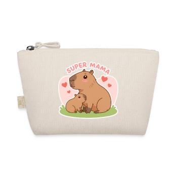 Super mama Capybara - Organic Pouch - nature - Front