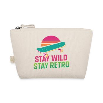 Stay Wild Retro Skate - Bio-Täschchen - Natur - Vorne