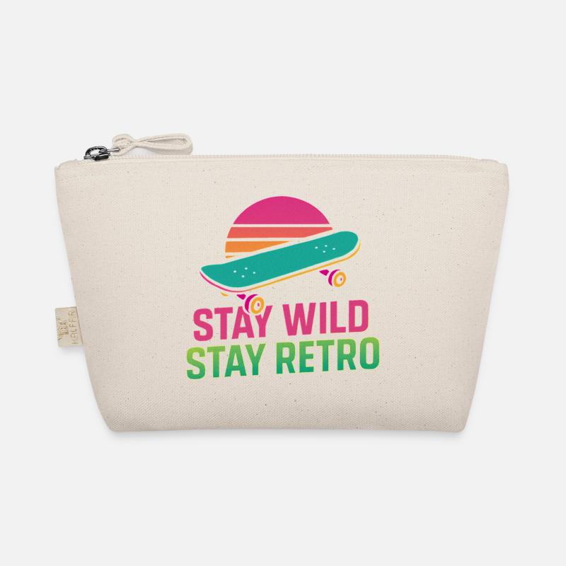 Stay Wild Retro Skate Bio-Täschchen