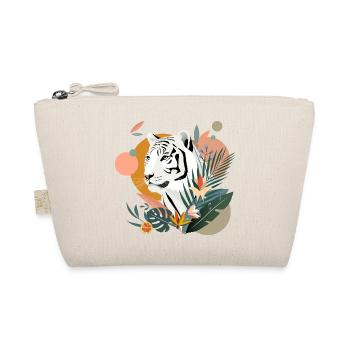 White Tiger in the Jungle – Modern Nature Design - Organic Pouch - nature - Front