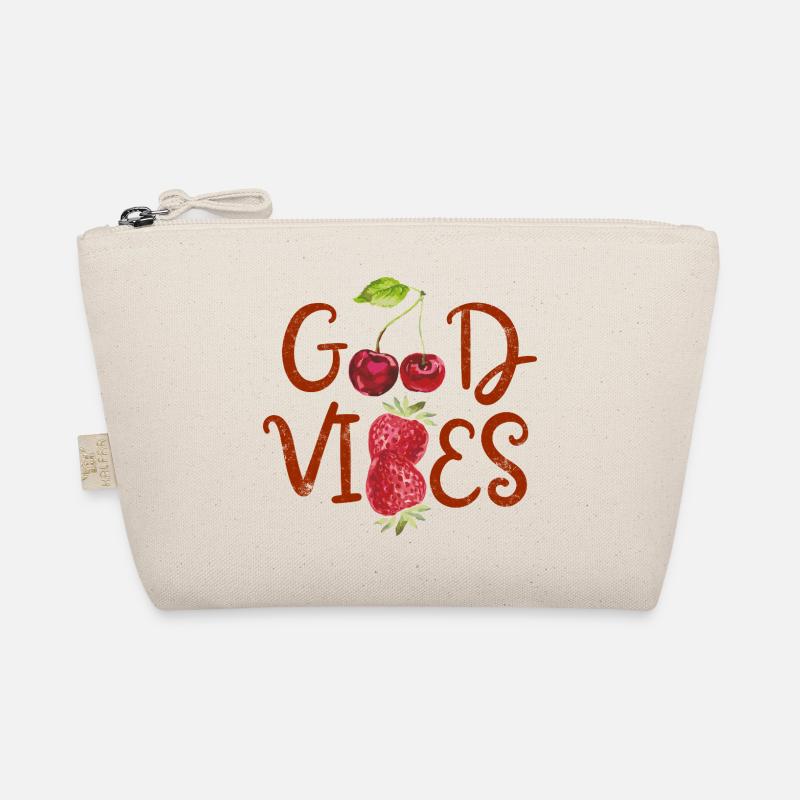 Sommer Obst Design - Kirschen & Erdbeeren - Bio-Täschchen - Natur