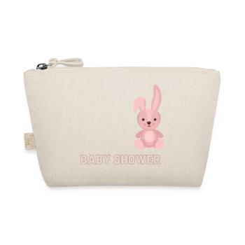 Shower de bébé avec motif de lapin rose - Trousse biologique - nature - Devant
